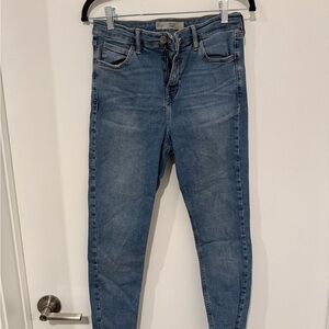 Topshop High Rise Blue Jeans